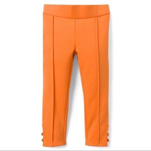 NWT Janie and Jack Girls Button Cuff Ponte Pants